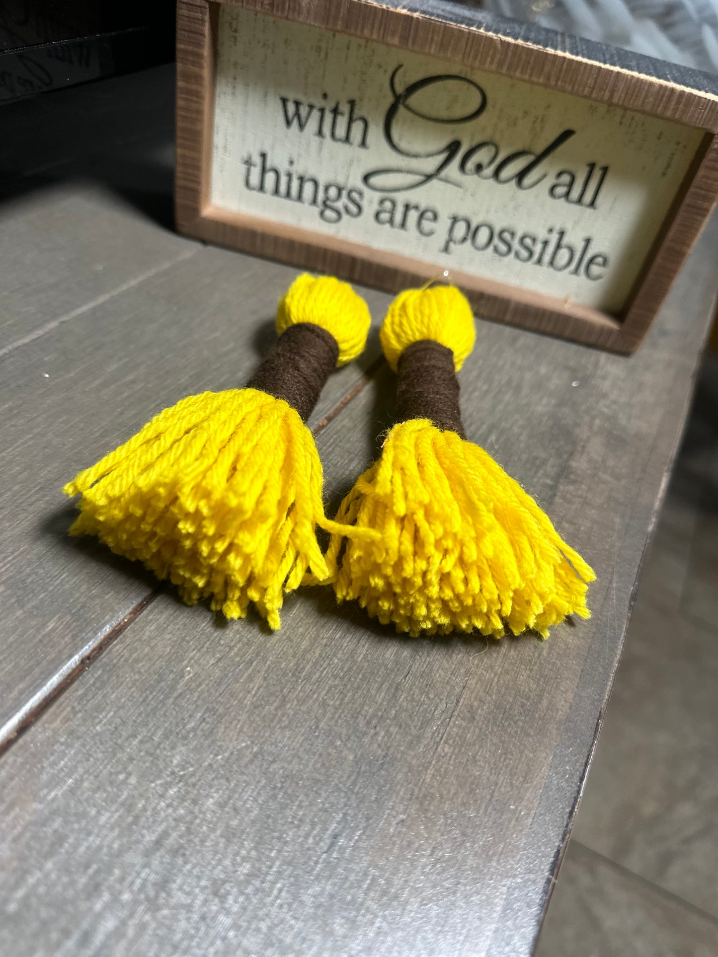 Solid Colored Custom Tassel Earrings